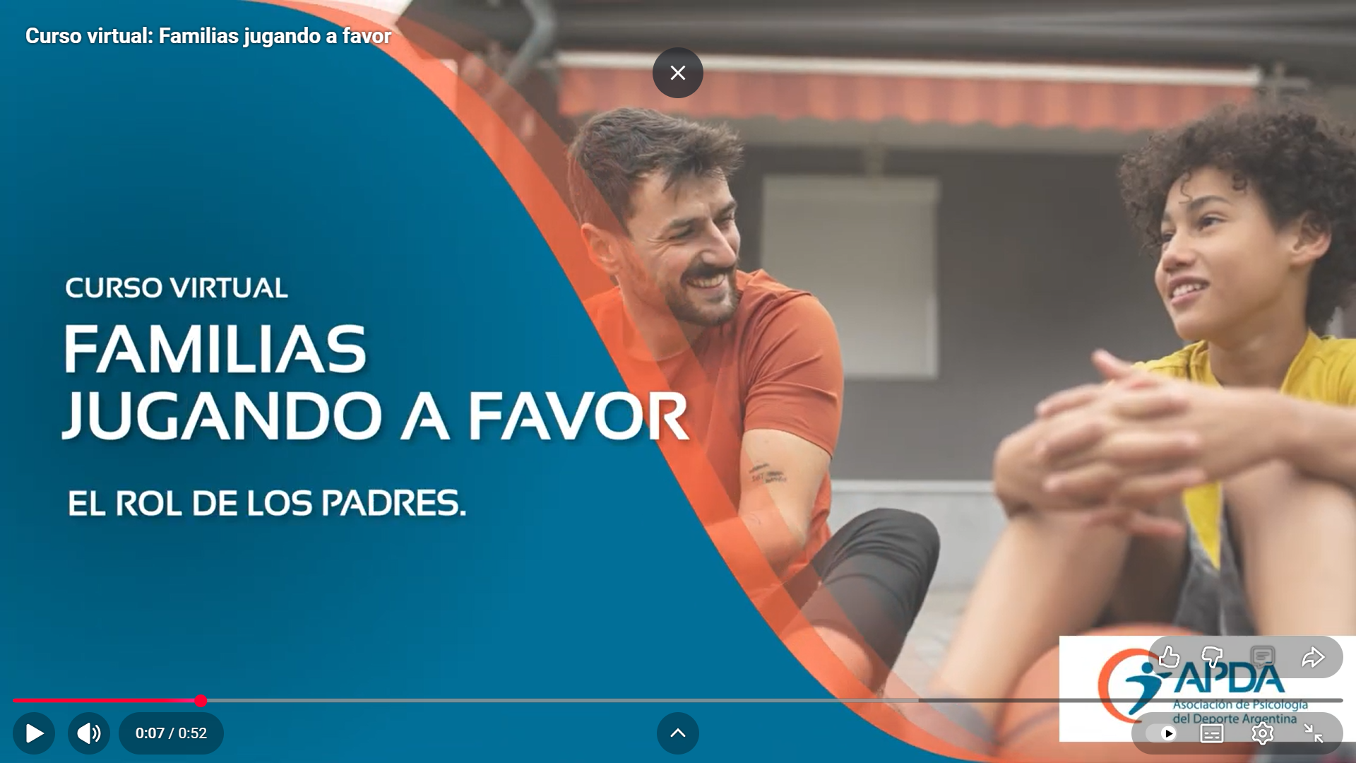 Curso virtual de Familias que juegan a favor